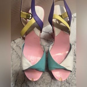 Sophia Webster Bobbi color block twisted clog Sandal